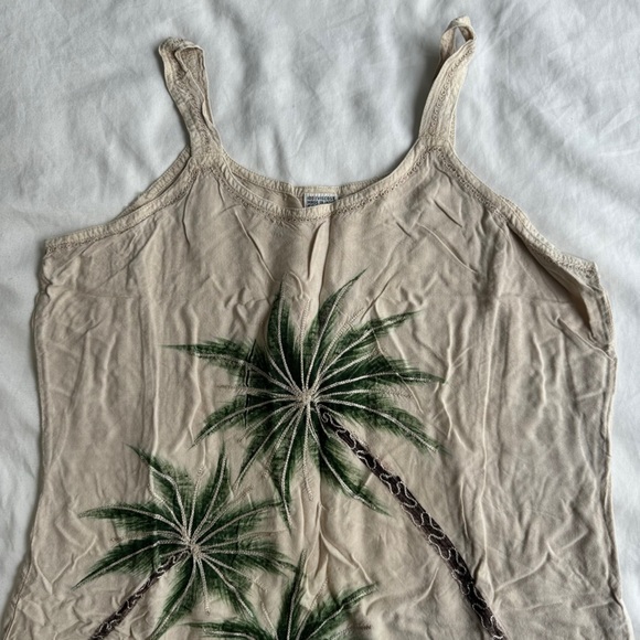 Palm Tree Free Size Dress - Picture 4 of 9